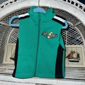 Vintage Y2K green “fast ball” vest